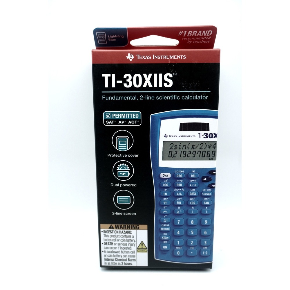 Texas Instruments TI-30XIIS Scientific Calculator Lightning Blue New
